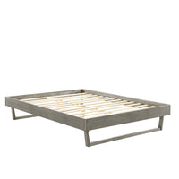 Modway - Billie Bois Cadre de lit plateforme Queen, Gris-Cadre de lit plateforme Queen