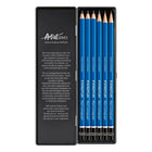 STAEDTLER Crayons à dessin Mars Lumograph 100 G6 - paquet de 6-3 degrés de douceur finement gradués : un de chaque sombre 8B et 6B, deux 4B et deux 2B, pour la gamme d'ombrage et d'opacité la plus utilisée