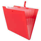 JAM Paper - Chemises de classement  - format lettre - rouges avec fermeture à pression transparente-Couleur : Chemise rouge avec pochettes transparentes
