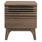 Modway - Render Table de chevet, Noyer-Pieds en bois effilés