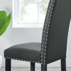 Modway - Parcel Restauration Imitation cuir Fauteuil d’appoint - Gris-Rembourrage en mousse dense