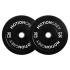 MotionGrey - Disques de musculation standard - Disques olympiques pour haltérophilie - 35 lb - Noir - Lot de 2-Plaques avec revêtement en caoutchouc durable : Revêtement épais qui réduit le bruit, protège le sol et assure une durabilité à long terme