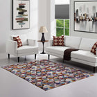 Modway - Arisa Mosaïque hexagonale géométrique Tapis de 5 pi l x 8 pi L - Multicolore-Tissage serré à poil bas