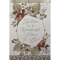 Rosedale Gold - Cartes de souhaits Mariage avec enveloppes – 5-1/2 po x 8 po – Cœurs scintillants – paquet de 6-Cartes de souhaits qualité boutique