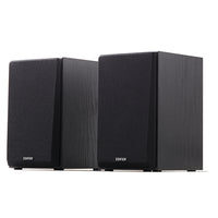 Edifier - R980T Système d'enceintes 2.0 de qualité studio avec double entrée RCA - Noir-Système d'enceintes bibliothèque actives avec une puissance de sortie totale de 24 W avec port bass reflex calibré et évasé à l'avant