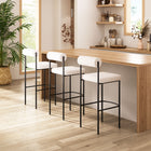 Zuo - Livorno Tabouret de bar - Ivoire - Ensemble de 2-Dimensions: 20,5 po L x 16,1 po L x 40,2 po H