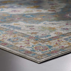 Modway - Success Médaillon vintage floral vieilli Anisah Tapis de 5 pi l x 8 pi L - Gris ivoire Jaune Orange-Dessous en caoutchouc de prise