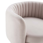 Modway - Embrace Touffe Performance Velvet Chaise pivotante - Or Rose-Système de soutien à ressorts