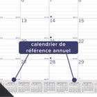 Blueline - Sous-Main Scolaire Mensuel 13 Mois  De Juillet À Juillet – 22 po L x 17 po l - Bilingue-Deux perforations, coins en vinyle