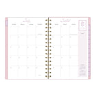 Cambridge - Cherrywood Lane Agenda hebdomadaire/mensuel 2026-2027 - 8 ½ po x 6 po - Peony Lace - bilingue-Couverture en poly durable