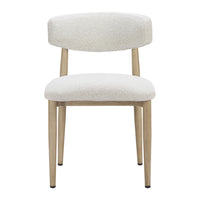 Zuo - Bege Chaise de salle à manger - Blanc-Tissu conçu pour l’extérieur