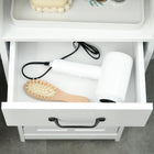 Kleankin - Armoire colonne pour salle de bain avec trois étagères ouvertes - blanc-Matériaux : MDF, panneau de particules 