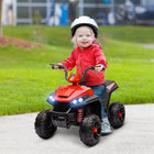Qaba - Quad pour enfants 12V à batterie avec quatre roues et suspension à ressort - rouge-Vitesse de 3,1 mph (5 km/h), sûre pour les enfants, avec fonction avant et arrière 