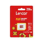 Lexar - PLAY Speed Pump carte mémoire MicroSDXC - 256Go - Rouge-Vitesses d'écriture améliorées jusqu'à 140 Mo/s