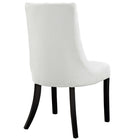Modway - Noblesse Vinyle Chaise à manger Ensemble de 2 - Blanc-Rembourrage en faux cuir