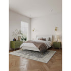 Manhattan Comfort - Dumbo table de chevet moderne 2 tiroirs et commode 3 tiroirs - vert olive - ensemble de 2-Comprend 5 tiroirs à extension totale conçus avec des lignes verticales texturées en relief