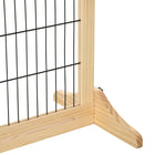PawHut - Barrière pour animaux autoportante avec longueur réglable de 41 po à 72 po - naturel-Deux pieds larges assurent soutien et stabilité 