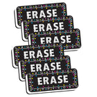 Ashley Productions - Effaceur magnétique pour tableau blanc, œillets pour craie, 5 x 12,7 cm, lot de 6-Gomme à tableau blanc attrayante pour la décoration de la salle de classe