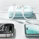 Maoxin - Banc d’alimentation portable Retro 10000mAh avec écran LED - bleu-Capacité de batterie de 10000 mAh offrant une alimentation de secours fiable pour les téléphones intelligents et appareils USB compatibles