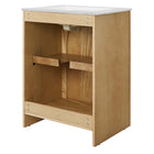Modway - Appia 24" Vanette de salle de bain - Oak White-Tablette réglable