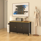 HOMCOM - Buffet bahut de rangement 47,2 po L - noir-Couleur : Noir, Naturel 