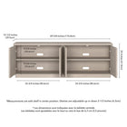 Hudson&Canal - Meuble TV Tullis pour téléviseurs jusqu'à 78" - Blanc aulne-8