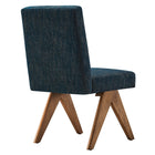 Modway - Lyra Tissu Fauteuil d’appoint de la salle à manger Ensemble de 2 - Azure Fabric-8