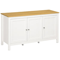 HOMCOM - Buffet vaisselier de rangement 47,2 po L - blanc-Deux armoires à deux niveaux avec étagères réglables offrent un rangement flexible 