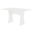 Manhattan Comfort - Table à manger Coney 135 cm style mid-century moderne - Blanc-Table de salle à manger moderne du milieu du siècle pour une utilisation en salle à manger