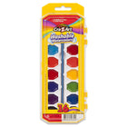 Cra-Z-Art - Aquarelles lavables avec pinceau - 16 couleurs-16 couleurs différentes dans un plateau facile à utiliser avec un pinceau et un couvercle attaché pour un rangement facile et propre