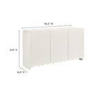 Modway - Dahlia Cannelées et festonnées Armoire de rangement de buffet - Blanc-Façades de portes cannelées