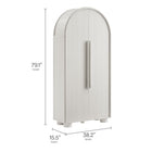 Modway - Bellamy Haute et voûtée Armoire de rangement - Frêne-Charnières à fermeture douce