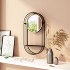 Zuo - Étagère miroir Saroni - Gris antique-Placement du miroir: Mural