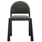 Modway - Hayley Tissu rembourré Fauteuil d’appoint de salle à manger - Anthracite noire-9