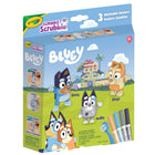 Crayola - Ensemble de jeu Bluey Scribble Scrubbie Crayola, 3 unités-Coloriez, lavez et jouez : coloriez et personnalisez vos animaux, puis lavez-les et coloriez-les à nouveau