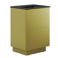 Modway - Quantum 24" Vanette de salle de bain - Or noir-Vanité de salle de bain moderne