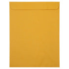 Jam Paper - Enveloppes haut de gamme Open End avec fermeture adhésive, 25,4 cm H x 33 cm l, Kraft Manille brun, Paquet de 100-Les enveloppes sont dotées d'une bande autocollante pour une fermeture rapide et facile