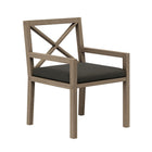 Modway - Northlake Terrasse extérieure Teck Fauteuil à manger, Gris silex-Construction robuste en bois de teck