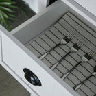 HOMCOM - Armoire de cuisine autoportante 72 po avec tiroir - gris-Le MDF peint et les panneaux de particules sont faciles à nettoyer 