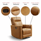 Ebello - Tayani Fauteuil inclinable manuel rembourré moderne de 31,5 po, pivotant et à bascule haut confort-9