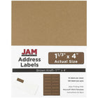 JAM Paper Étiquettes postales, 1 1/3 x 4 po, brun kraft, 252/paquet-Étiquettes postales