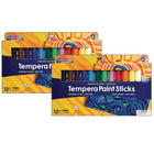 Creativity Street - Bâtons de peinture tempera glissants - 12 couleurs primaires assorties - 5 grammes - 2 paquets de 12-Glide-On Tempera Paint Sticks sont amusants et faciles à utiliser pour créer de belles œuvres d'art