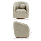 Modway - Holland Pivot Cuir végane Fauteuil - Monnaie-Rembourrage en mousse moelleux et support de ressort
