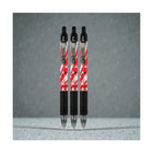 Zebra - Motif football Stylos à bille rétractables Z-Grip - 1,0 mm - Noir - Paquet de 3-Pointe moyenne de 1,0 mm