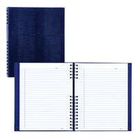 Blueline - Livre de notes NotePro à couverture rigide - 10,75 po L x 8,5 po H - Bleu indigo - 300 pages-Reliure double spirale avec couverture rigide d'aspect lézard