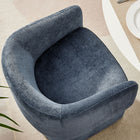 Modway - Verity Barrel Back Chenille Fauteuil à manger - Bleu ardoise-Aucune assemblée requise
