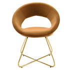 Modway - Nouvelle Performance Velvet Chaise à manger Ensemble de 2 - Cognac d’or-8