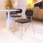 Zuo - Georges Chaise de salle à manger - Gris/Or - Ensemble de 2-Supporte jusqu'à 350 lb