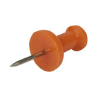 JAM Paper - Punaises colourées - orange - paquet de 100-Utilisé pour épingler des documents ou des images importants sur des tableaux d'affichage, des tableaux en liège, des calendriers et des murs