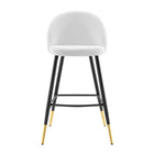 Modway - Cordial Tissu Tabourets de bar - Blanc - Ensemble de 2-8